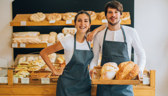 small business bakery workers