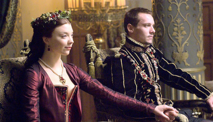 Natalie Dormer and Jonathan Rhys Meyer as Anne Boleyn and King Henry VIII in The Tudors 
