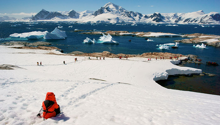 Tourists in Antarctica