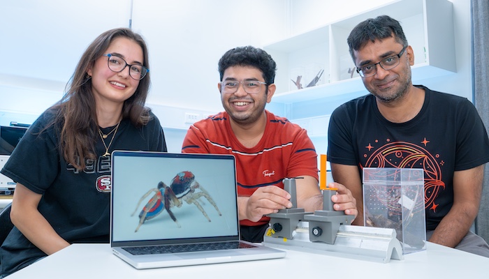 Researchers Anna Siebel, Pranav Joshi and Associate Professor Ajay Narendra 