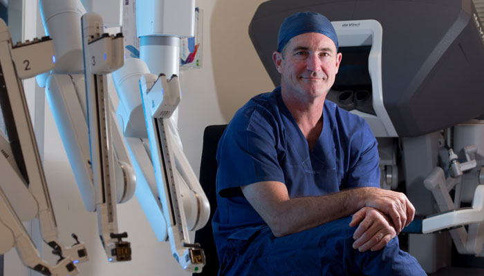 Prof Michael Wilson used a robot to perform part of Joanna Dean's heart surgery.  