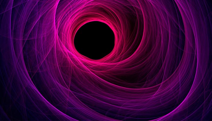 Beautiful arty shot of a graphic wormhole