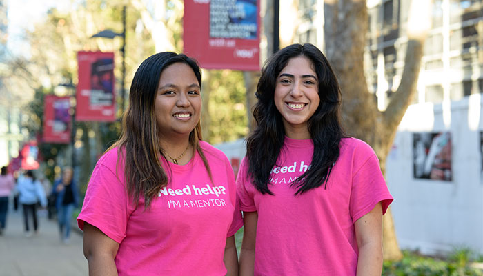 Macquarie University students Charlene Molina and Gaby Velasquez Ramirez