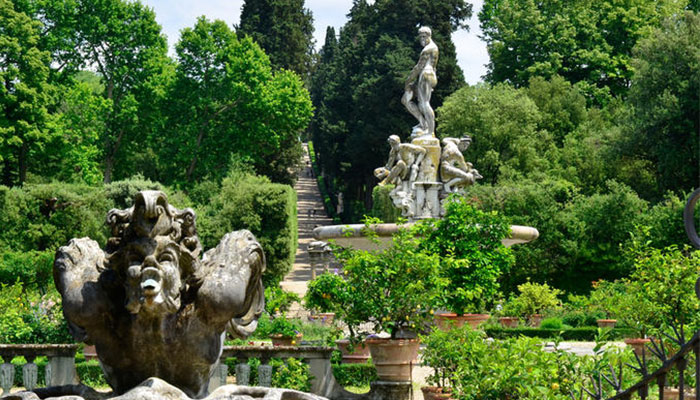 Florence's famous Bolobi gardens designed by Cosimo Medici