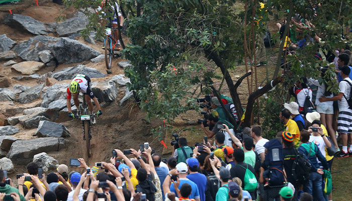 Mountain biking at the Rio Olympics.