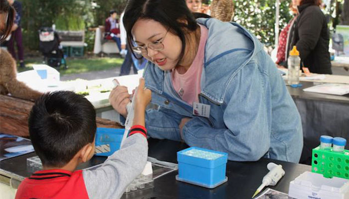 Poop-a-Scoop citizen science project in the field.