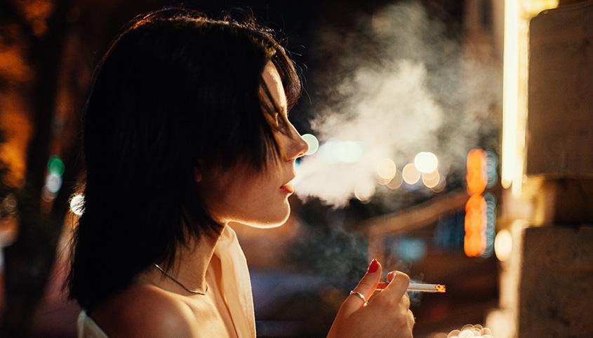 A smoker.