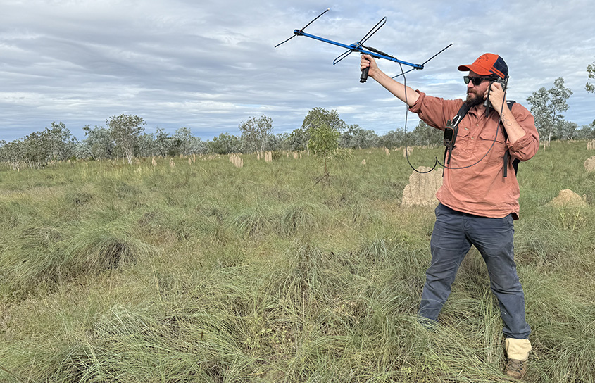 Chris Jolly out in the field. 