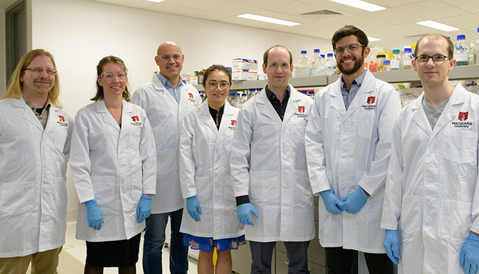 Professor Lars ittner and his team at the new Macquarie University Dementia Research Centre.