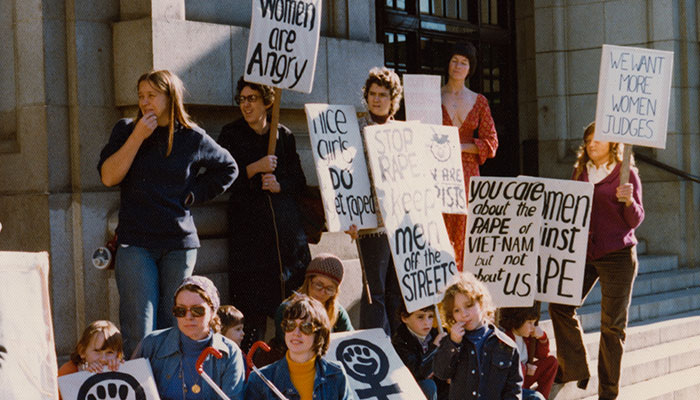 Anti-rape 'Women are Angry' rally in Perth, 1976.
