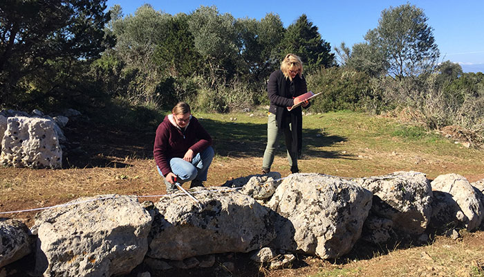 Macquarie University archaeology students on a field trip in Greece.
