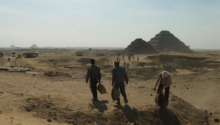 Saqqara in Egypt, the site of a Macquarie University dig