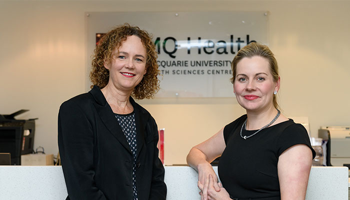 Doctors Karen Shaw and Katrina Tiller at the new MQ Integrated Breast Heatlh Clinic.