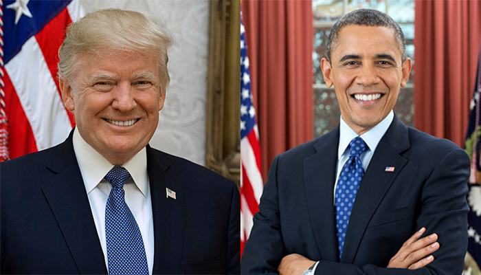 Donald Trump and Barack Obama