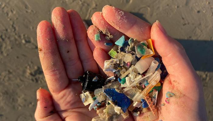 Microplastics on the beach