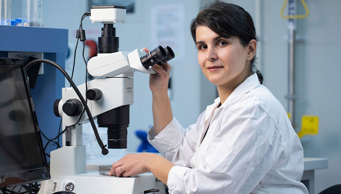 Neda Sharifi-Soltani is a microplastics researcher