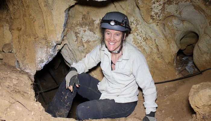 Kira Westaway in a cave in southern China