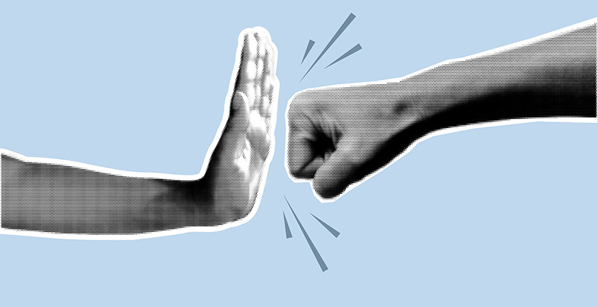 Illustration of hands. 
