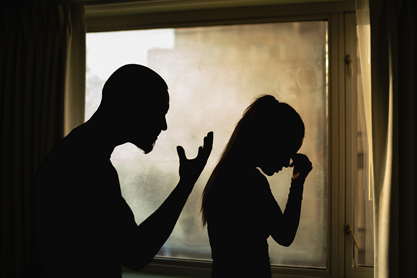A domestic couple arguing. 