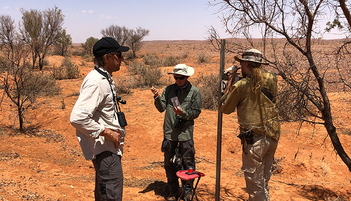 Prof Simon Griffith's zebra finch fieldwork in an Australian arid zone 