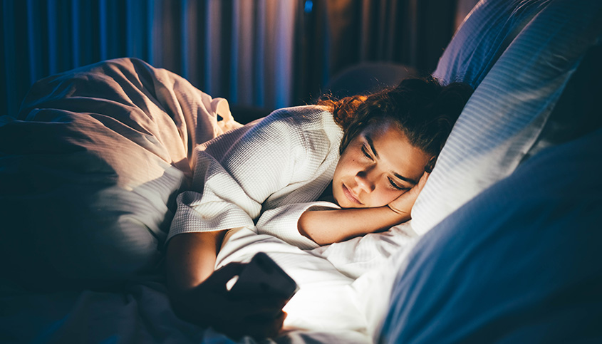 Woman who can't sleep. 