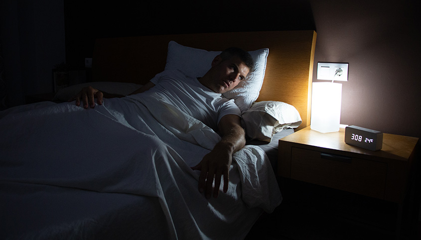 Man who can't sleep. 